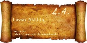 Lovas Attila névjegykártya